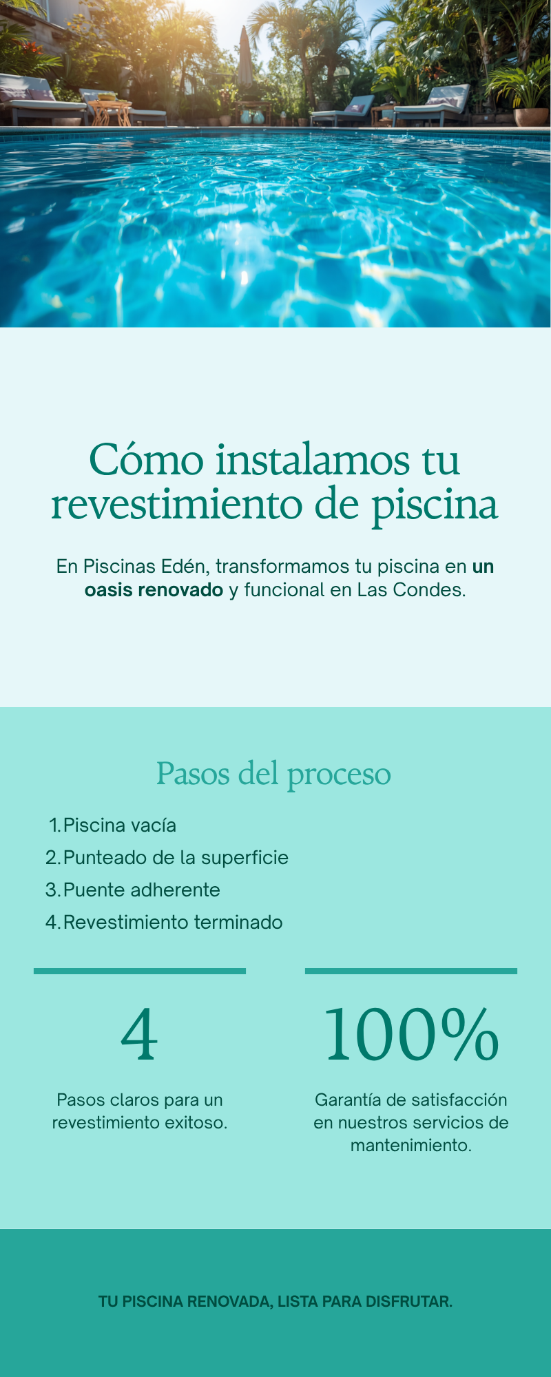 Cómo instalamos tu revestimiento de piscina paso a paso — Piscinas Edén